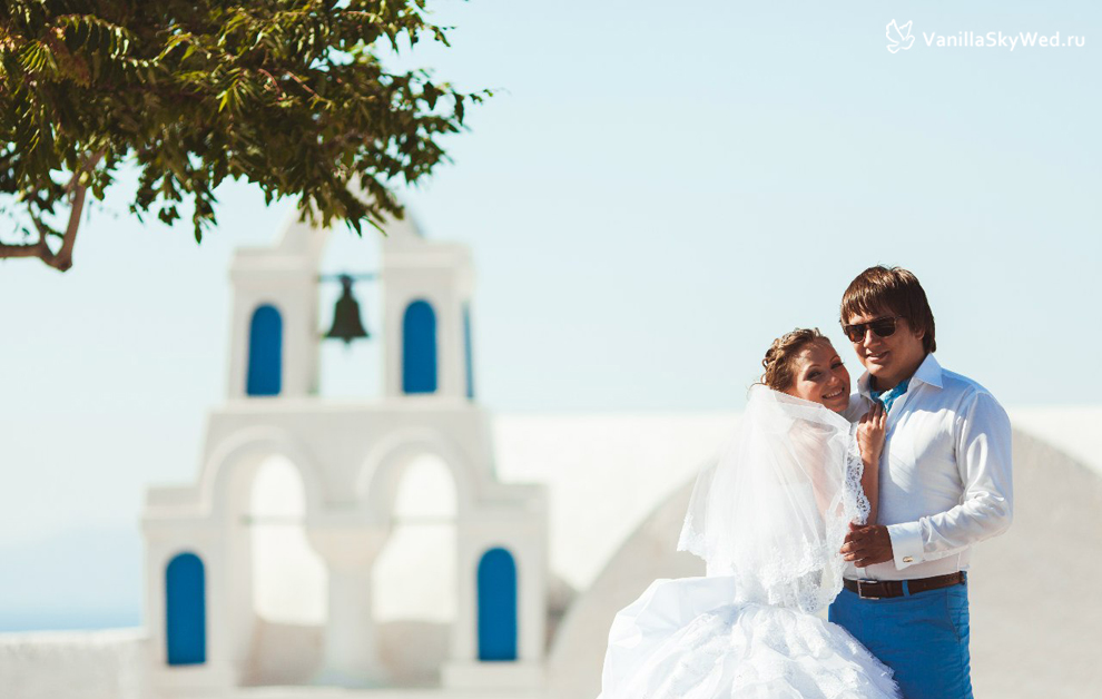 Свадьба на Санторини в Греции на островах